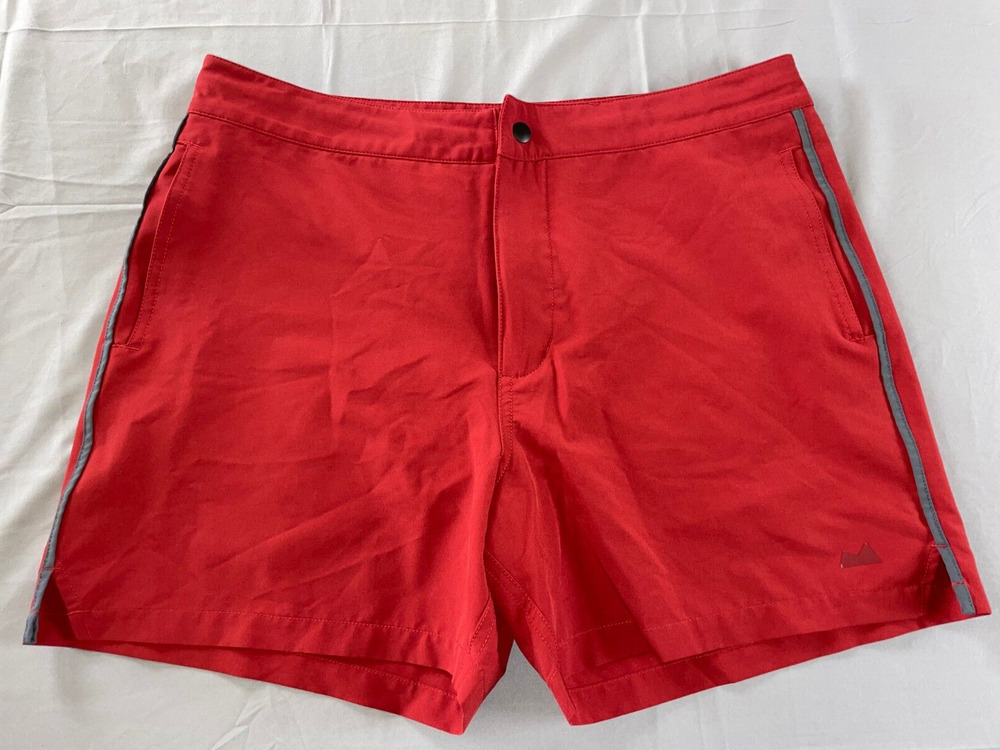 Myles 5" Inseam Hybrid Performance Chino Tech Shorts. Red, Men's Size 34. EUC!